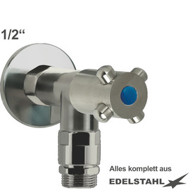 Wandventil 1/2" clasix Ventilabgang 3/4" | 4-Flügel-Griff | mit Rohrbelüfter Produktbild