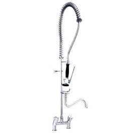 Geschirrspülbrause mit Zweiloch-Standbatterie schwenkbar 1/2" Auslaufhöhe 310 mm  H 1250 mm Produktbild