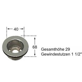 Siebventil 1 1/2"  Ø 40 mm  H 29 mm Produktbild