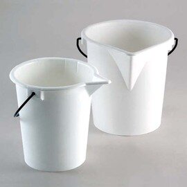 Eimer mit Skala mit Ausguss Kunststoff weiß 10 ltr  Ø 280 mm  H 300 mm Produktbild