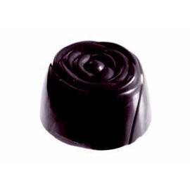 Schokoladenform  • rund  • Blume  • Rose | 21 Mulden | Muldenmaß Ø 34 x 20 mm  L 275 mm  B 135 mm Produktbild