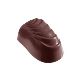 Schokoladenform  • halboval | 24 Mulden | Muldenmaß 35 x 21 x H 16 mm  L 275 mm  B 135 mm Produktbild