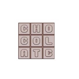 Schokoladenform  • quadratisch | 2 Mulden | Muldenmaß 100 x 100 x 8 mm  L 275 mm  B 135 mm Produktbild