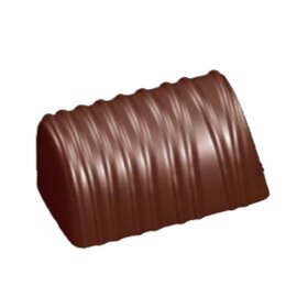 Schokoladenform  • Halbzylinder | 32 Mulden | Muldenmaß 34,5 x 25,7 x H 17 mm  L 275 mm  B 135 mm Produktbild