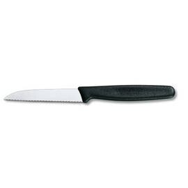 Gemüsemesser Wellenschliff | schwarz | Klingenlänge 8 cm Produktbild