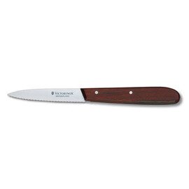 Gemüsemesser mittelspitz Wellenschliff  | genietet  | gerade | braun | Klingenlänge 8 cm Produktbild