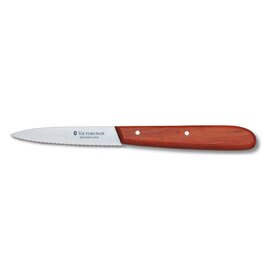 Gemüsemesser mittelspitz Wellenschliff | braun | Klingenlänge 8 cm Produktbild