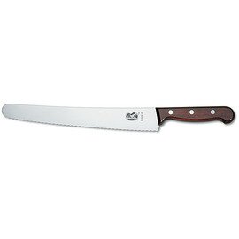 Konditorsäge gebogene Klinge Wellenschliff | braun | Klingenlänge 26 cm  L 37,5 cm Produktbild