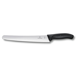 Brotmesser | Konditormesser SWISS CLASSIC | Klingenlänge 26 cm | Wellenschliff | Grifffarbe schwarz L 38,1 cm Produktbild