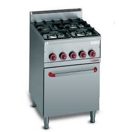 Gasherd G6F4+FE1 Gastronorm 230 Volt 3 kW (Elektrobackofen) 12,4 kW (Gas) | Backofen Produktbild