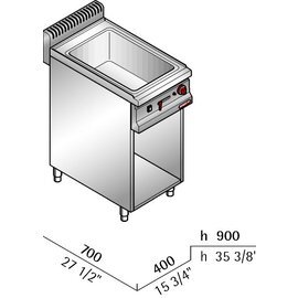 Elektro-Wasserbad CONSTANT E7BM4M MACROS 700 GN 1/1  • 1200 Watt | Geschirrschrank Produktbild