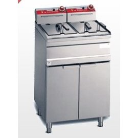 Elektro-Standfritteuse SNACK-STANDING ELT 12+12M-E | 2 Becken 2 Körbe 18 ltr | 400 Volt 12 kW Produktbild