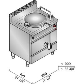 Gas-Kochkessel G7PD HIGH-POWER MACROS 700  • 55 ltr  • Piezozündung Produktbild