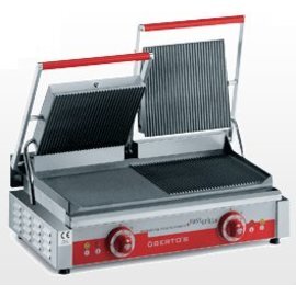 Kontaktgrill PDM/LD | 230 Volt | Gusseisen • 1/2 glatt | 1/2 gerillt • gerillt Produktbild