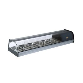 Tapas Kühlung TPR 60 230 Volt | Frontscheibe gerundet | 6 Behälter GN 1/3 - 40 mm Produktbild