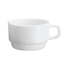 Kaffeetasse 130 ml CAREWARE WHITE Hartglas stapelbar Produktbild