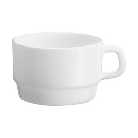 Kaffeetasse 280 ml CAREWARE WHITE Hartglas stapelbar Produktbild