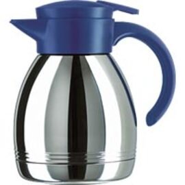 Sonderposten | Isolierkanne KONSUL 0,65 ltr Edelstahl edelstahl|blau glänzend Quick Tip Verschluss  H 240 mm Produktbild