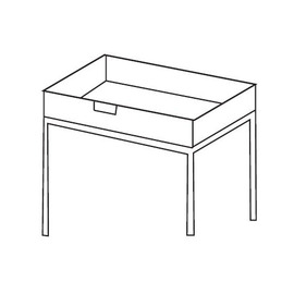 Support and tray for cutl Besteckbehälter und Halterung für Besteckbehälter, für Besteckpoliermaschine SH-3000/SH-7000 Produktbild