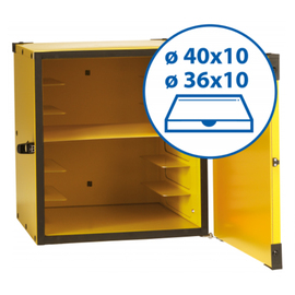 Pizza-Transportkoffer gelb • isoliert | 590 mm x 590 mm H 520 mm Produktbild