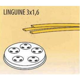 MPF 8 -Linguine3x1,6 Matritze für Nudelform LINGUINE 3x1,6 mm - Einsatz für Nudelmaschine MPF 8 aus Messing-Kupferlegierung Produktbild