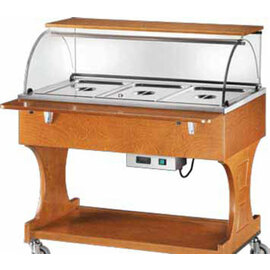 Warmbuffet CL 2778 hell mit Kuppel passend für 3 x GN 1/1 Produktbild