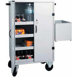 Minibar-Bestückungswagen 2 Lenk-, 2 Bockrollen 500 mm  x 800 mm  H 1180 mm Produktbild