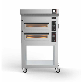 Pizzaofen PY D8 mit Gestell | Abzugshaube | Rädern mit 2 Backkammern passend für 8 Pizzen à Ø 34 cm | 13,2 kW 400 Volt Produktbild