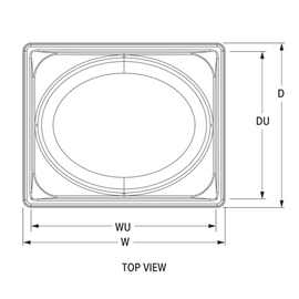 GN Behälter GN 1/2 x 100 mm | Edelstahl oval Produktbild 1 S