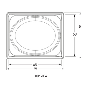 GN Behälter GN 1/2 x 100 mm | Edelstahl oval Produktbild 1 S