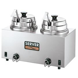 Soßenwärmer TWIN 2 x 2,8 ltr beheizbar 230 Volt  L 432 mm  H 313 mm Produktbild