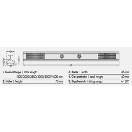 Infrarotheizstrahler 2800 Licht-Wärme mit Einbaustrahlern anthrazit zur Wand- | Deckenmontage 2,8 kW  L 3000 mm Produktbild 1 S