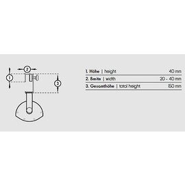 Sprossenhalterung für Wärmestrahler, weiß, 40 x 20 - 40 mm, (ohne Strahler) Produktbild 1 S