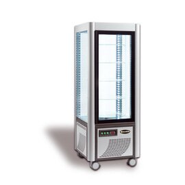 Panorama-Kühlvitrine 400 G LED silberfarben 400 ltr 230 Volt | 4 runde Glasböden Produktbild