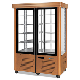 Panorama-Kühlvitrine 800G BAROCCO | 5 runde Glasböden | 5 Roste Produktbild