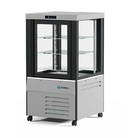 Panorama-Kühlvitrine MITHRA S silberfarben 690 mm x 710 mm H 1280 mm Produktbild