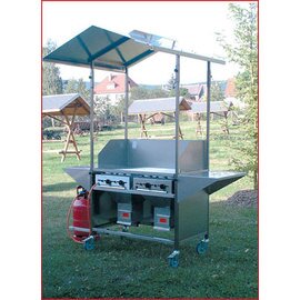 Doppel-Gewerbegrill THÜROS® IV Standgerät mit Überdachung 14,4 kW (Gas)  H 2250 mm Produktbild