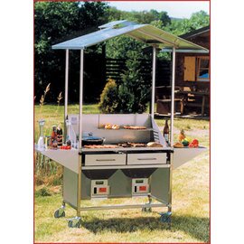 Gewerbegrill THÜROS® IV Standgerät mit Überdachung  H 2250 mm Produktbild