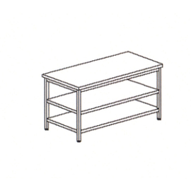 Arbeitstisch mit Zwischenboden höhenverstellbar | 1500 mm x 600 mm H 850 mm Produktbild