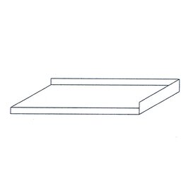 Arbeitsplatte 400 mm  x 700 mm Aufkantung 40 mm hinten | 40 mm rechts Produktbild