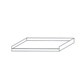 Arbeitsplatte 800 mm  x 700 mm Aufkantung dreiseitig Wulstrand Produktbild