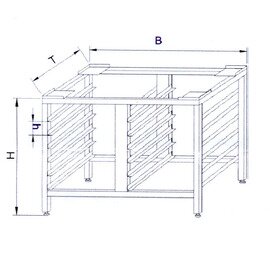 Untergestell | 845 mm  x 724 mm  H 670 mm Produktbild