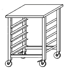 Transportwagen | 5 Einschübe | 640 mm x 600 mm H 850 mm | fahrbar Produktbild