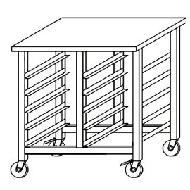 Transportwagen | 10 Einschübe | 810 mm  x 600 mm  H 850 mm | fahrbar Produktbild