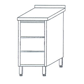 Arbeitsschrank mit 3-er Schubladenblock | Aufkantung 450 mm  x 700 mm  H 850 mm Produktbild