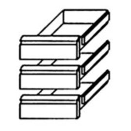 212013 Kühltisch-Schubladensatz 3 x 1/3 GN 1/1, 100 mm,  Mehrpreis statt Tür - für Kühltische KTF 2***, 3*** u. 4*** Produktbild