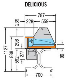 Mehrzweckvitrine Delicious 750 L 756 mm B 790 mm H 810 mm Produktbild 2 S