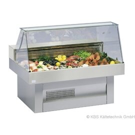 Fischkühlvitrine Oceanus 150 C 230 Volt | Frontscheibe gerundet | Lochblech Produktbild