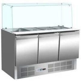 Saladette KBS 904 mit Glasaufsatz | 400 ltr | Umluftkühlung | Gastronorm Produktbild