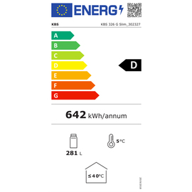 Glastürkühlschrank KBS 326 G | 311 ltr weiß | Umluftkühlung Produktbild 1 L